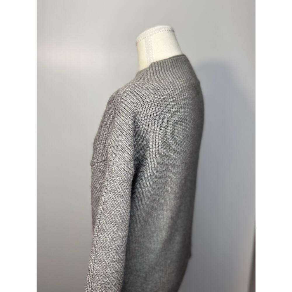 Heartloom Knit Sweater Small Gray Geometric Minimalist Quiet Luxury Lagenlook - Picture 13 of 16